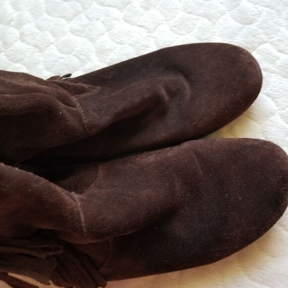 Steve Madden P-Tila mocassin boots suede fringe 7 mocs - Picture 4 of 10